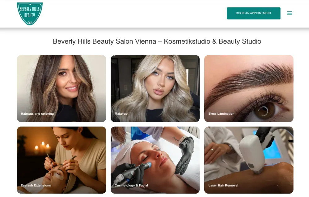 Projekt: Beverly Hills Beauty – Website